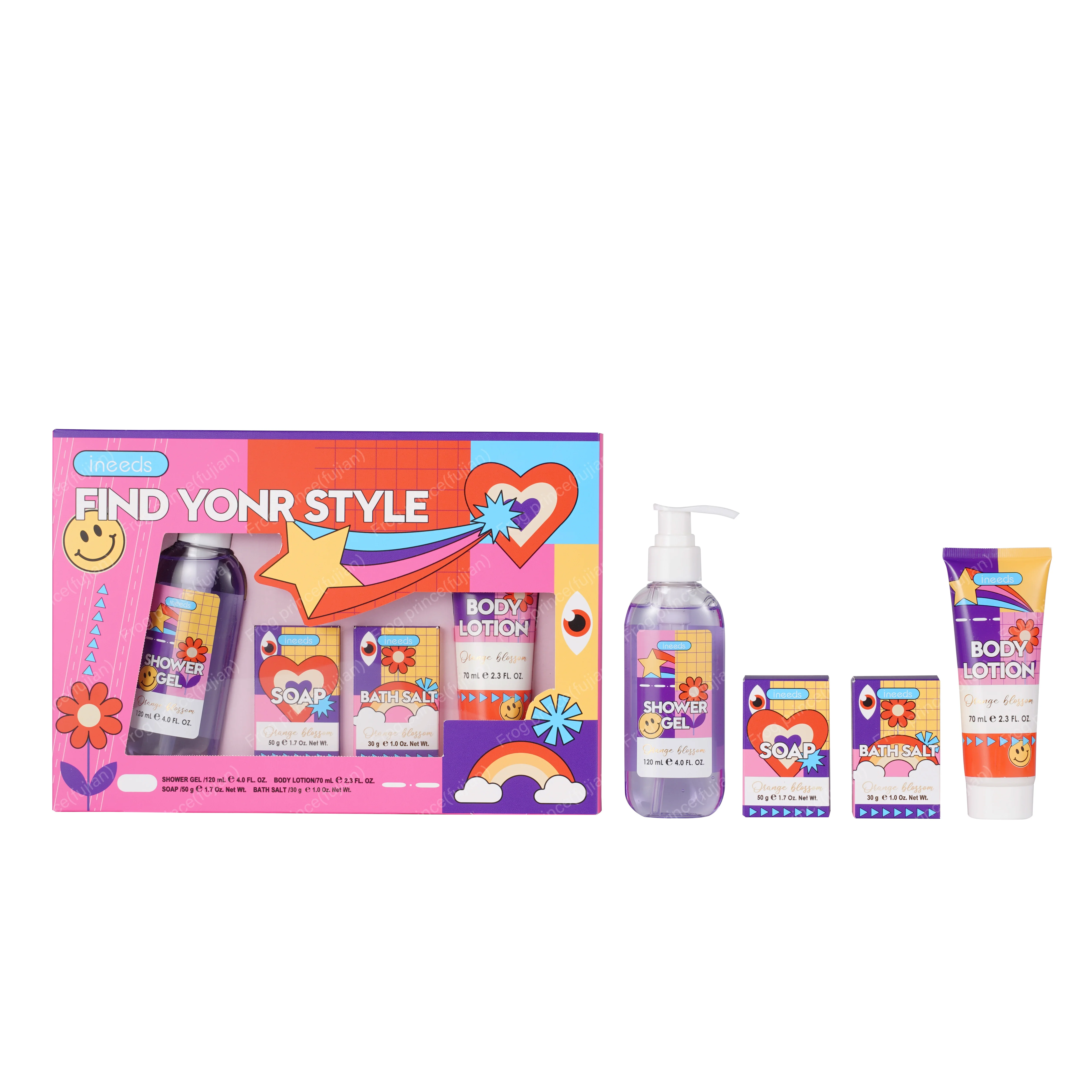 Customized Soap Luxury Spa Bath Body Care Gift Set Pack of 4 for Ladies