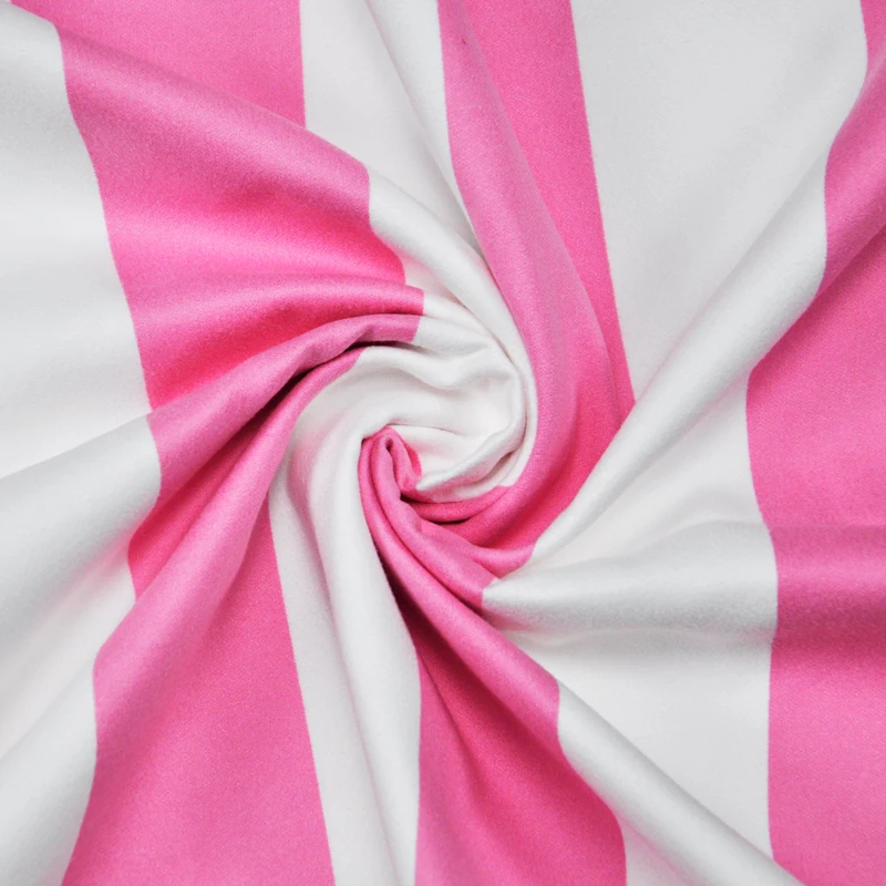
New design microfiber suede fabric for yoga beach towel polyester nylon wide stripe fabric 