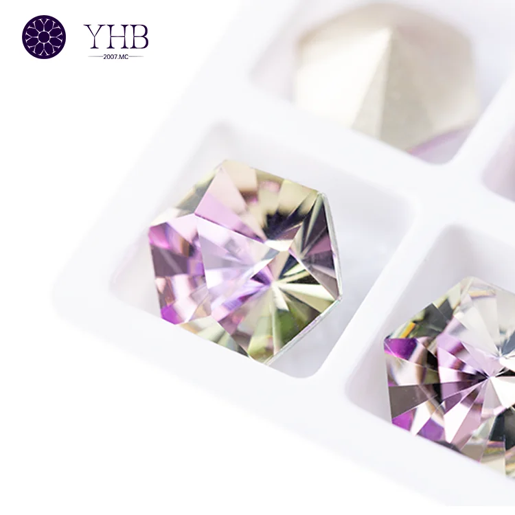 Hexagon Shape Multi Color Loose Rhinestones Fancy Jewelry Nail Art Diy Accessories For Crystal Stone