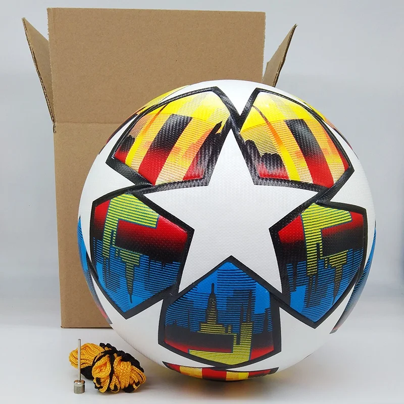Factory Wholesale Soccer Ball High Quality PU Seamless Football Balls Team Sports Adult Kid Match Training Ball Custom