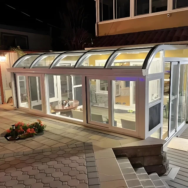 Glasshouse Tempered Laminate Prefabricated Sunroom Kit Aluminum Veranda with Sliding Series for Sunrooms & Glass Houses