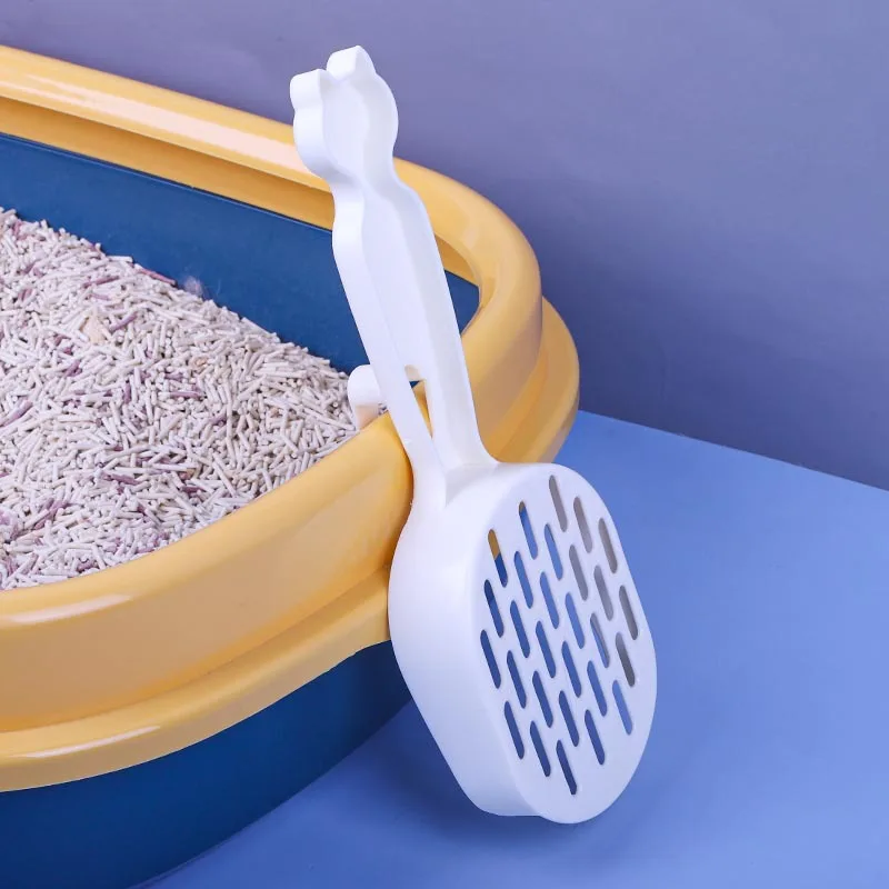 Spot Wholesale Fine Hole Handle Flat Bottom Cat Poop Scoop Cat Deep Litter Shovel Cat Litter Scoop
