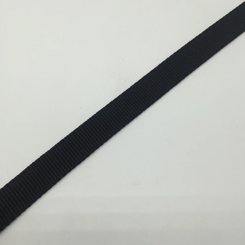 
High Quality Thicken Black 16MM Polypropylene Ribbon PP Plain Webbing For Zipper Puller 