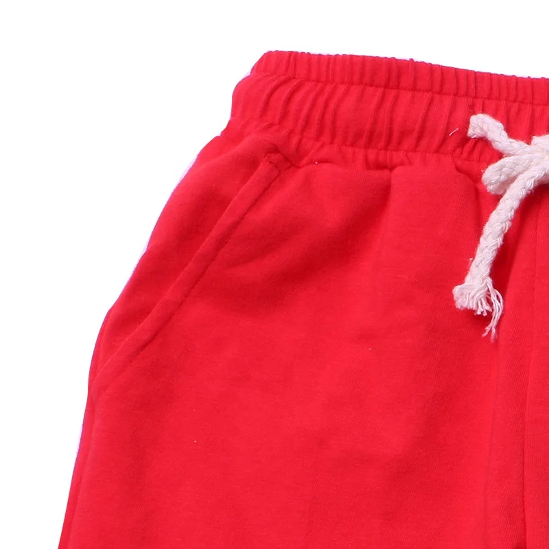 
Wholesale kids boutique clothes solid red casual baby unisex shorts knitted cotton fashion new style baby bloomer 