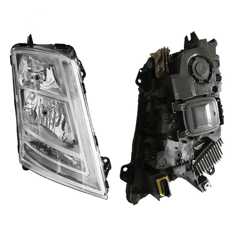 HST-21062 1PC truck headlight head lamp Fits for Volvo FH16 FH4 Left Right MANUAL Chrome OE: 22239219/21221130 22239217 22239219