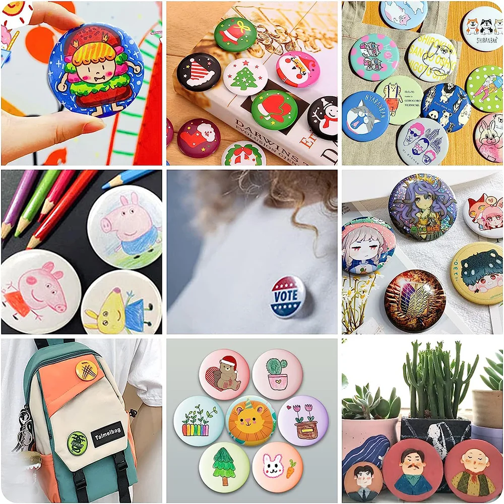 QUAFF wholesale Round Pin Badge Button Badge plastic 25mm 32mm 37mm 44mm 58mm 75mm