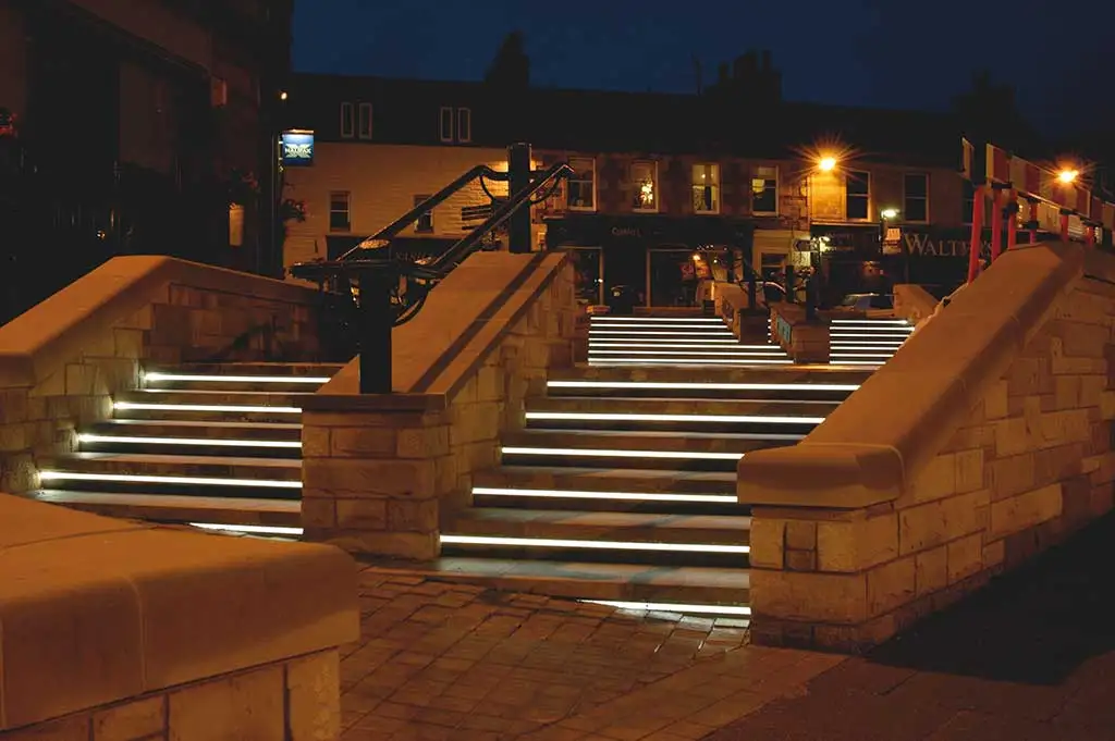 Cinema Staircase Side Light Fiber Applications  Stair Side Ambient Light Color Changing Side Glow Fiber Optic