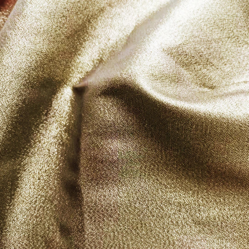 In stock polyester and polyamide fibre blend moss crepe fabric shiny crepe organza fabric for dressing up clothes