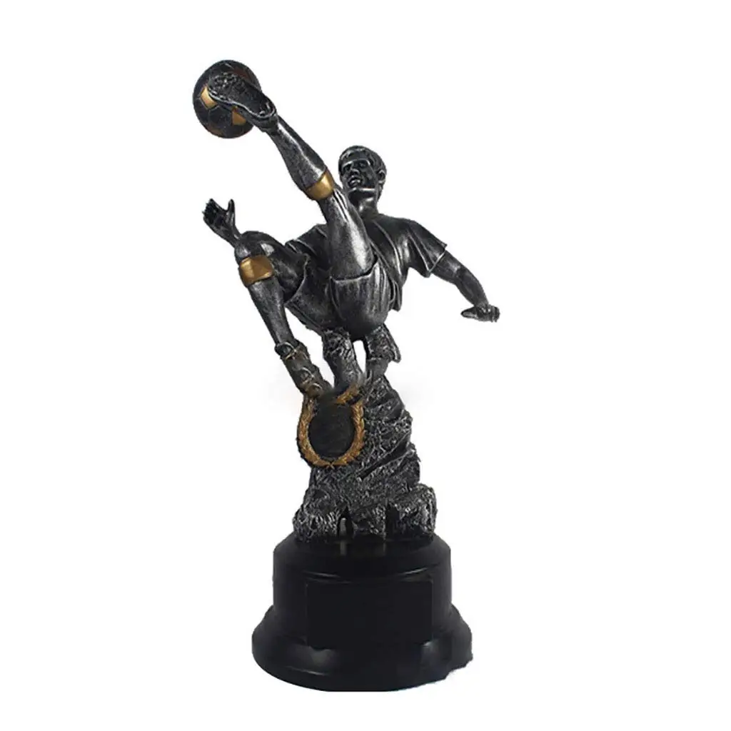European-Style Creative Resin Trophy Electroplating Process Football Figure Decoration Football Game Crafts