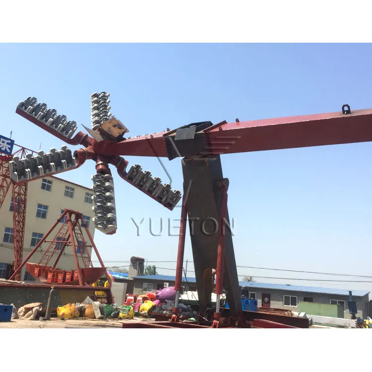 Carnival Fairground Thrill Rides Amusement Park Equipment Adults Extreme Speed Windmill  Top Scan Rides