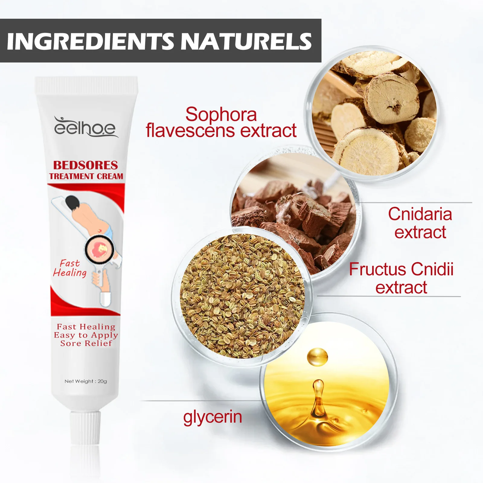 Private Label Fast Healing Bedsores Treatment Ointment Wound care Ointment Bedsores Cream Body Care Cream 20g