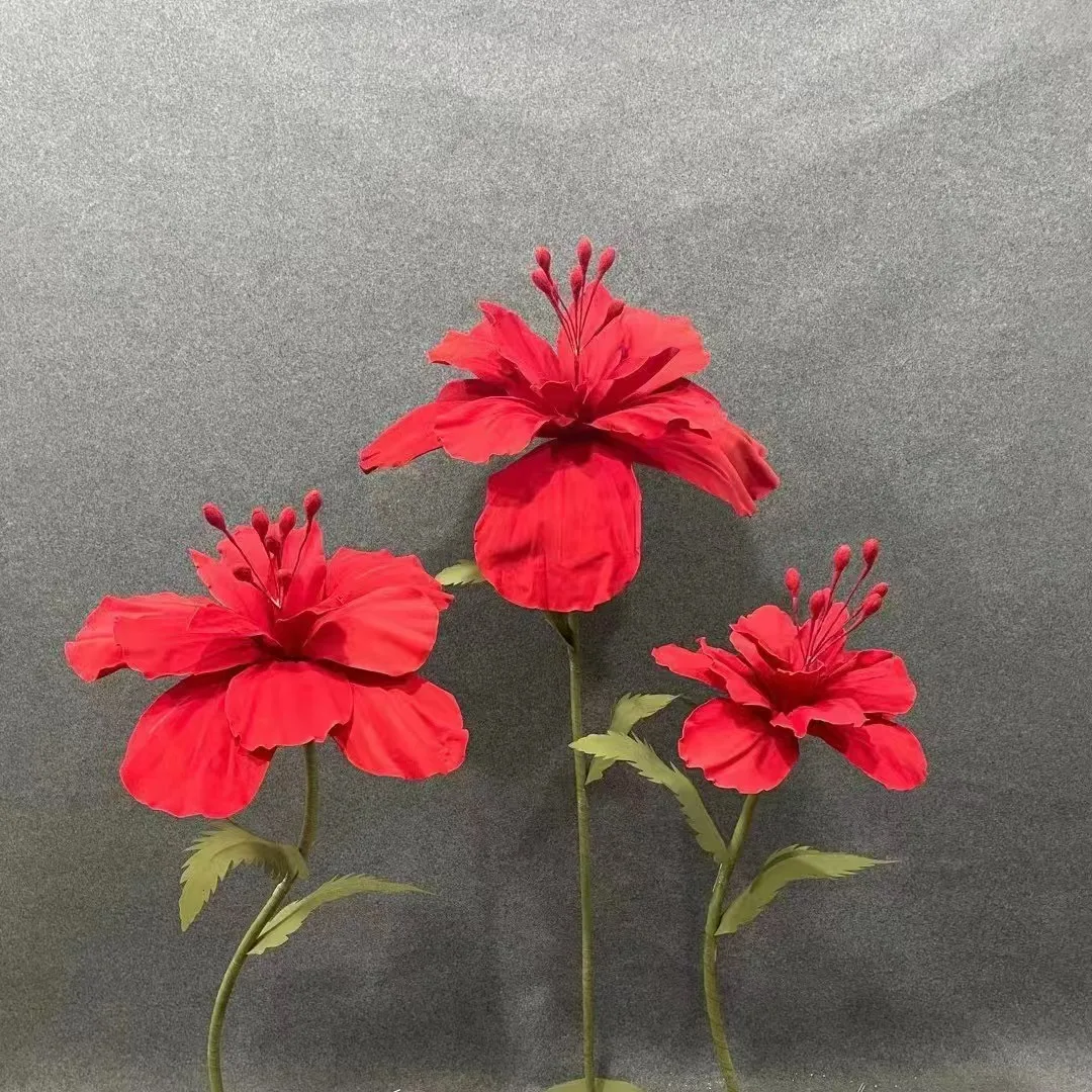 Artificial Large Colorful EVA Foam Giant Poppy Flower Window Display Wedding Event Indoor Handmade Backdrop Photography Deco