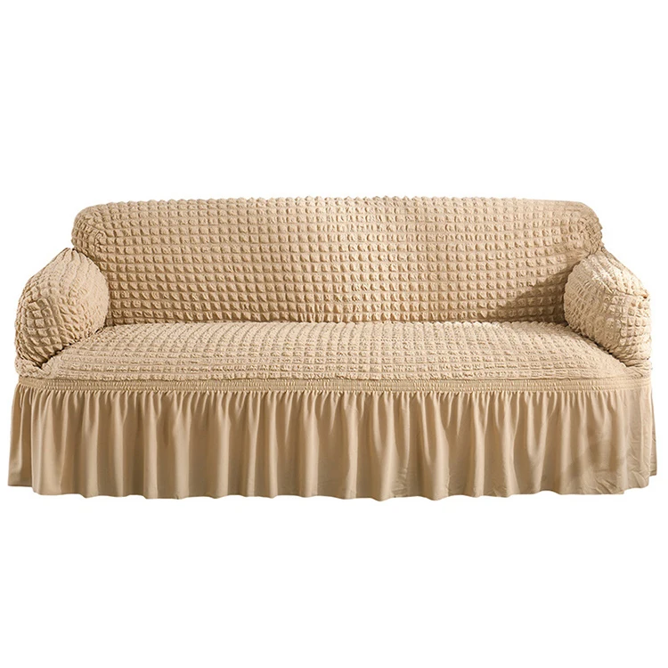Manufacturers Made New Arrival Sofa Cover Furniture Couch Clipcover Apricot Sofa Covers