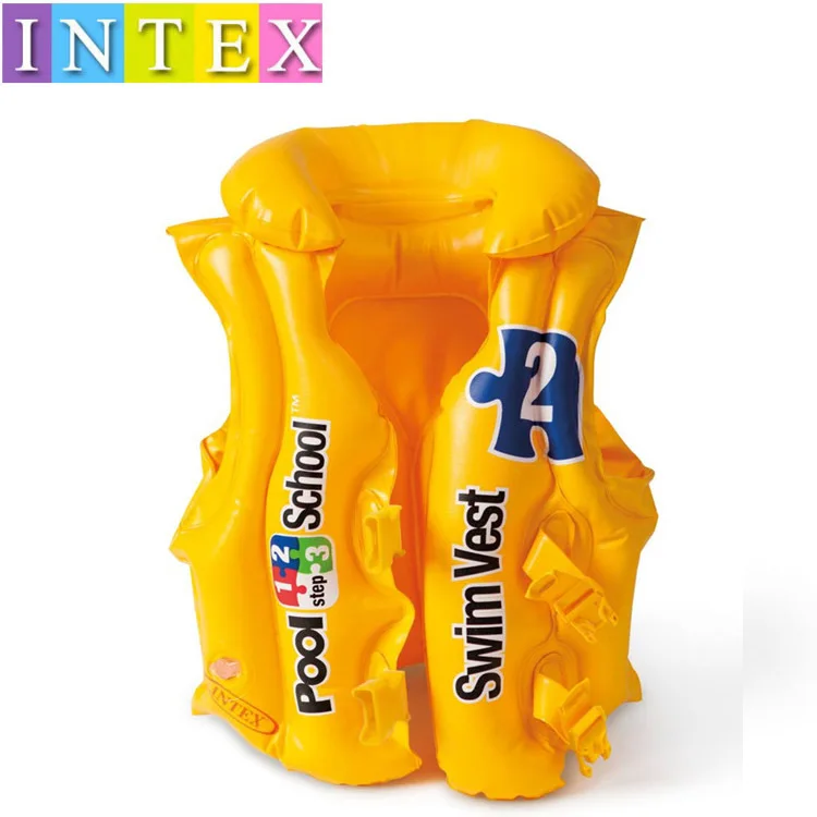 INTEX58660 Inflatable Solid Comfortable Lifesaver Life Buoy Kids Swim Vest