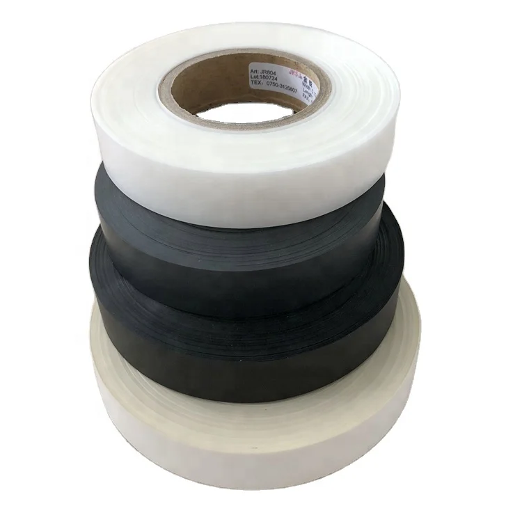 China supplier low MOQ top quality strong glue semitransparent white black gray colors tpu waterproof heat seal tape for clothes