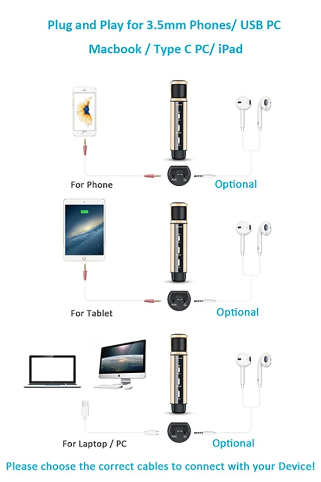  Для ПК караоке skype youtuber игровая запись usb набор микрофона для потоковой