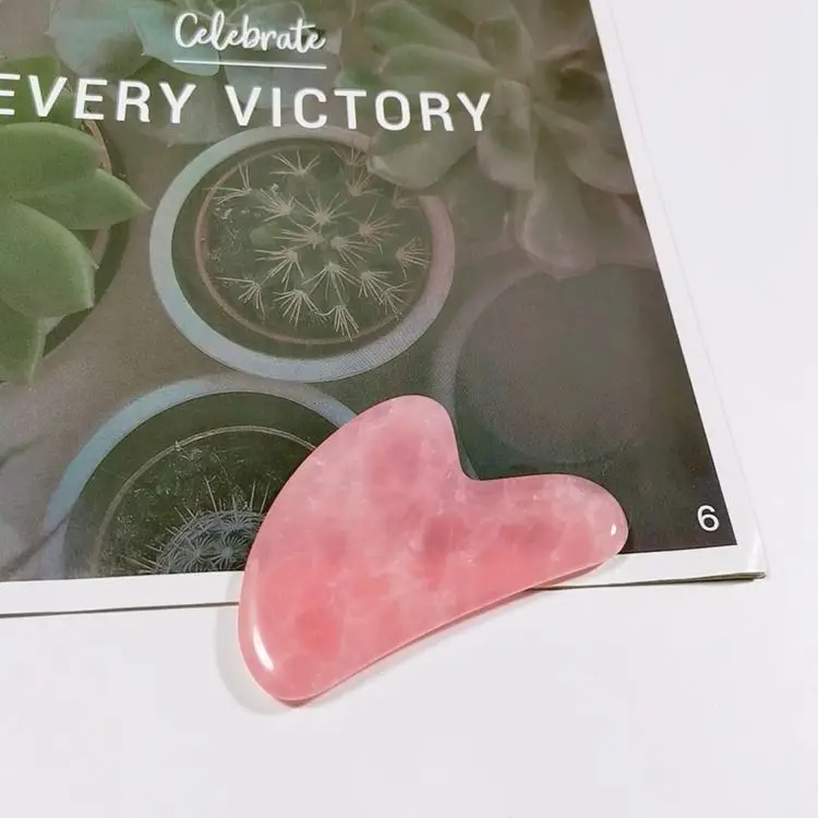 HZ New Design Rose Quartz Gua Sha Facial Tools Natural Jade Stone Guasha With Great Price