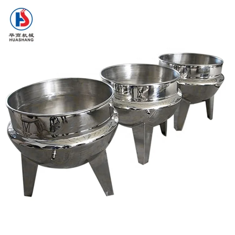 STEAM JACKETED KETTLE gas heating jacketed kettle jacket kettle with agitator  mixer