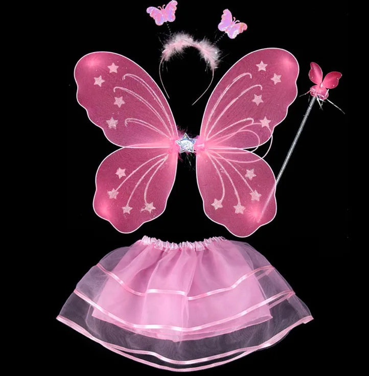 Girls Animals Fancy dress Halloween kids fairy butterfly cosplay suit with wings stage performance dress