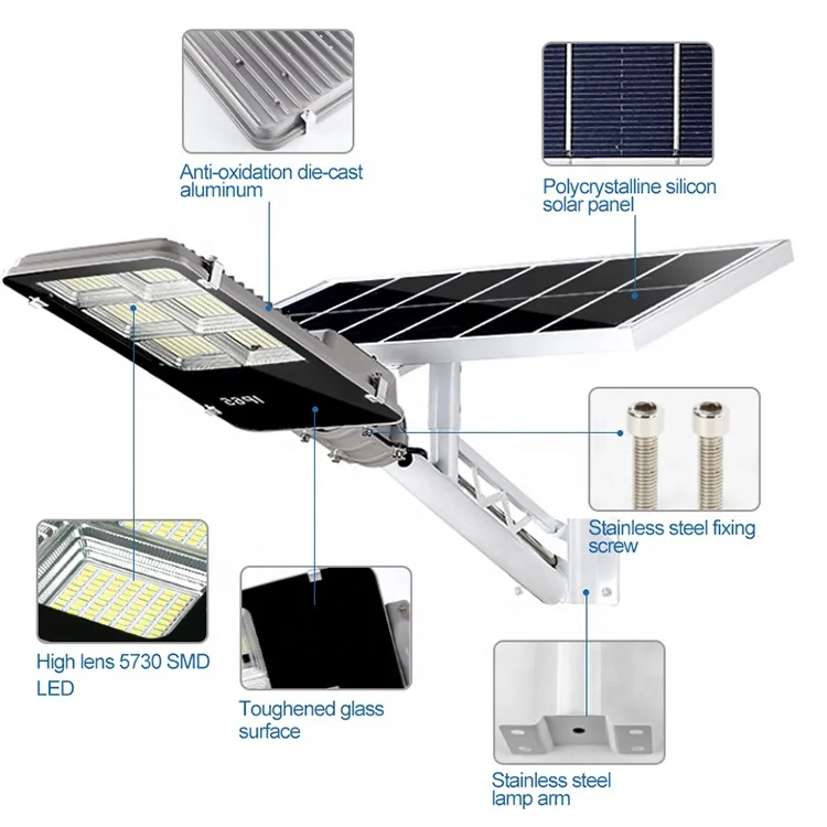 GOLDYO die cast aluminum ip65 400w public split solar street lights 200w led solar street lights head with street light pole