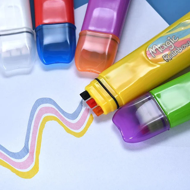 Hot selling three-line pen magic pen marker set with custom logo for children