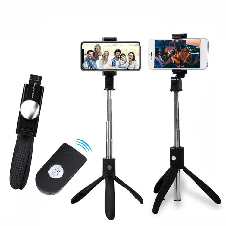 Selfie Stick tripod small outdoor portable remote control selfie device with mirror Selfie Stick