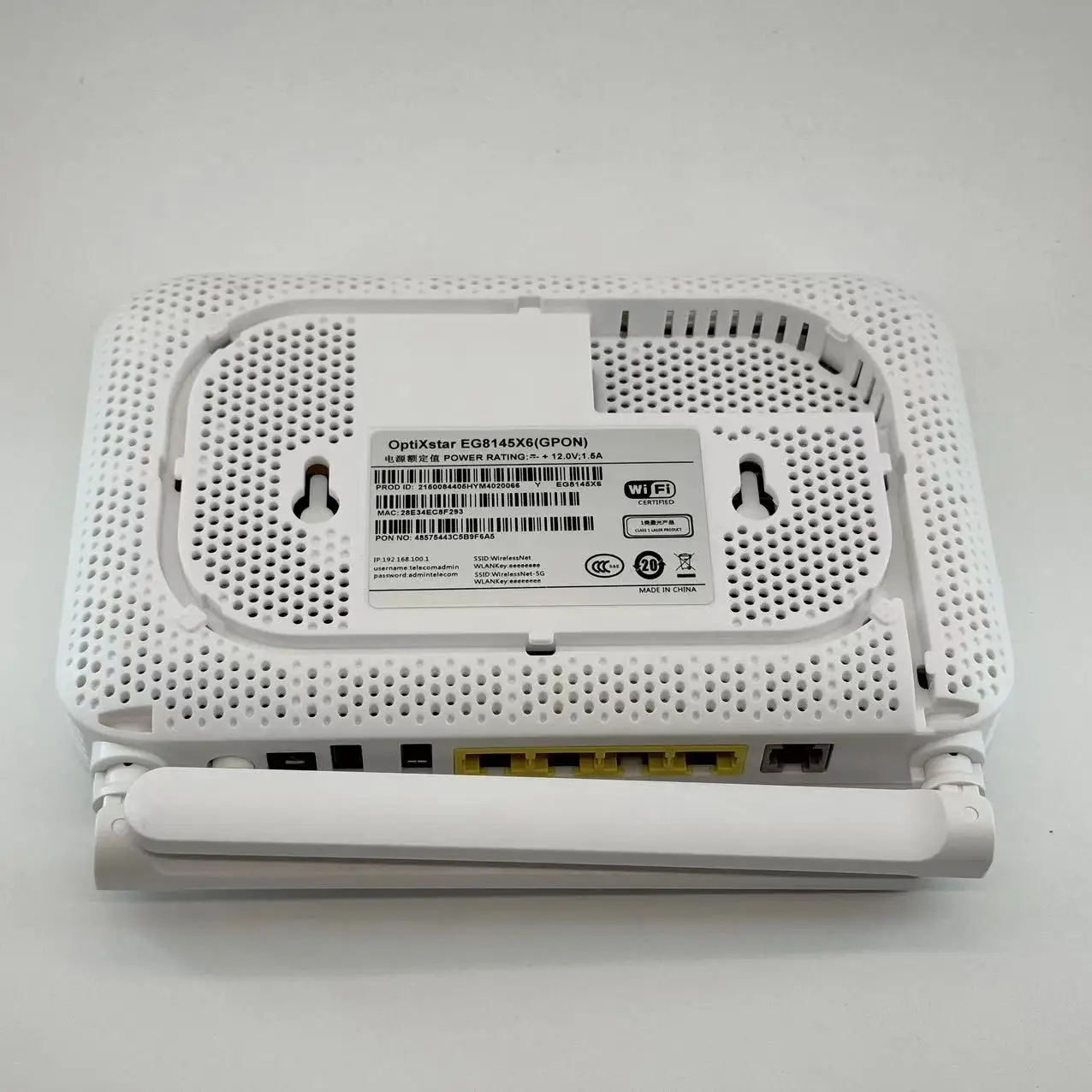 ready stock  EG8145X6 onu gpon High Quality  4GE +1TEL+2USB +WIFI6 DUAL band Fiber Optical Gpon Epon XponEG8145x6