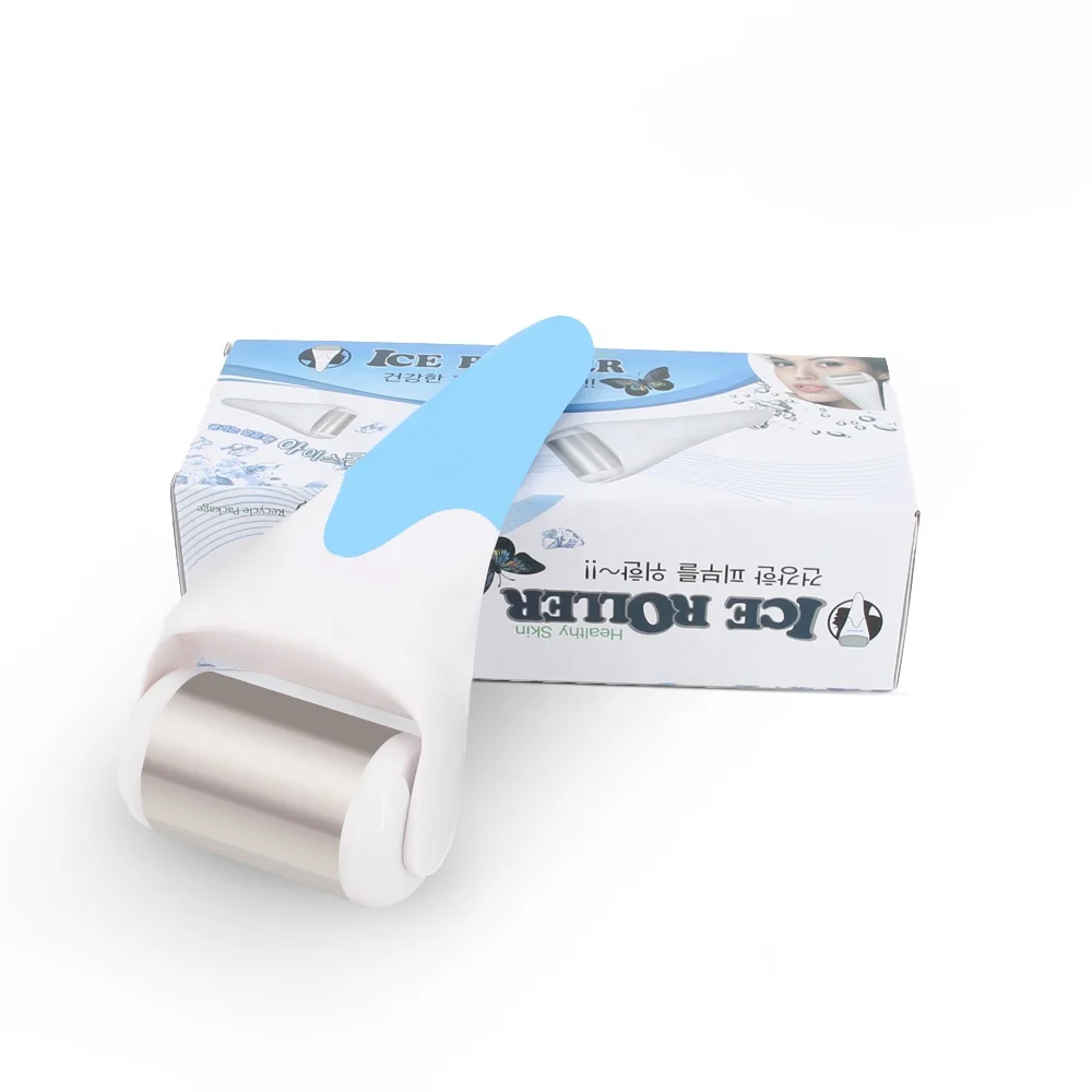 OstarBeauty Private Label Home Use Stainless Steel Derma Roller ICE Roller Face Massager Roller Facial Anti-Puffiness Clam Skin