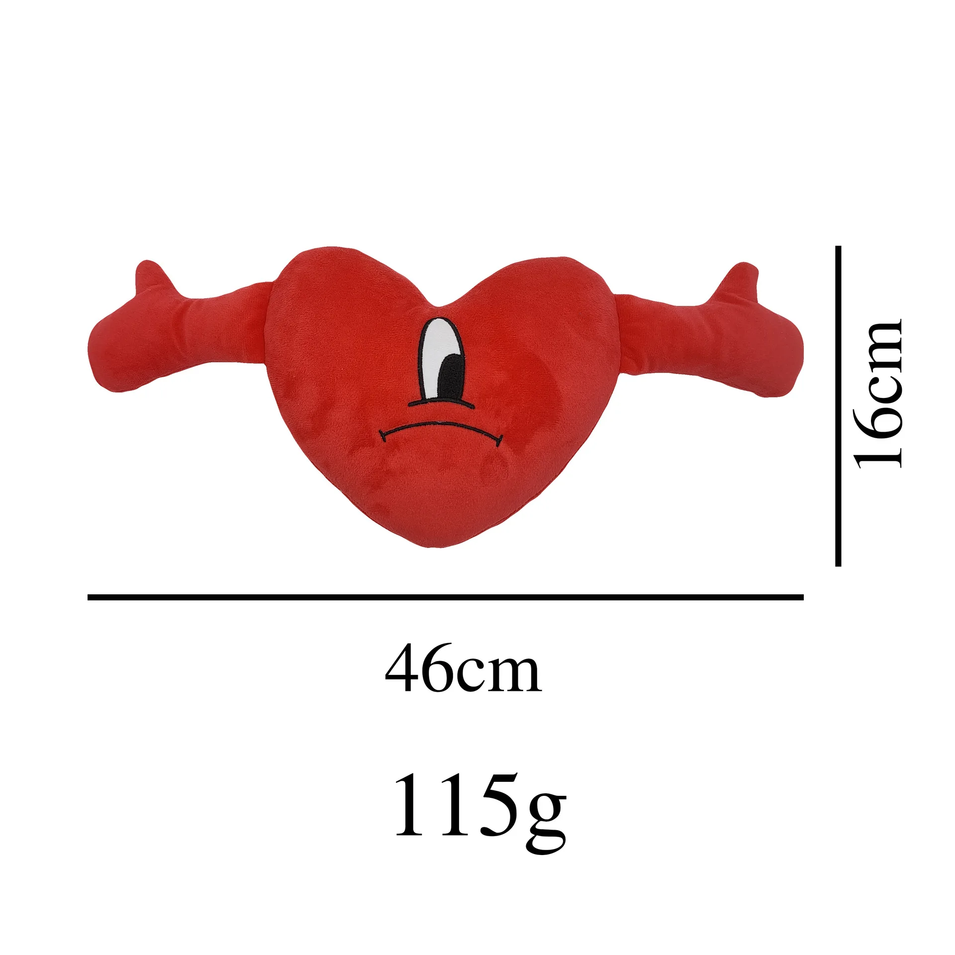 HUAMJ 2023 New Year Gifts Custom Bad Bunny Peripheral Products Keychain Red Heart Pillow Plush Toys Of Bad Bunny Plush