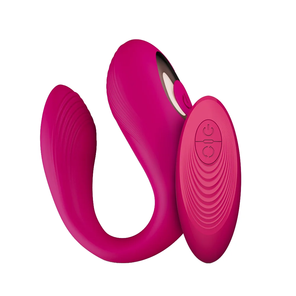 Double head vibrating jumping egg wireless remote control couple wearable vibrators for woman