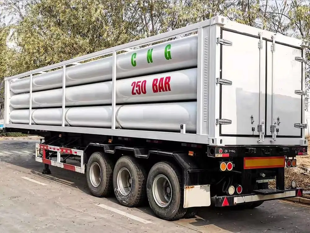 Benhong direct sales 9-Tube Semi Trailer CNG Cascade CNG Tank Long Tube Trailer for Storing and Transporting