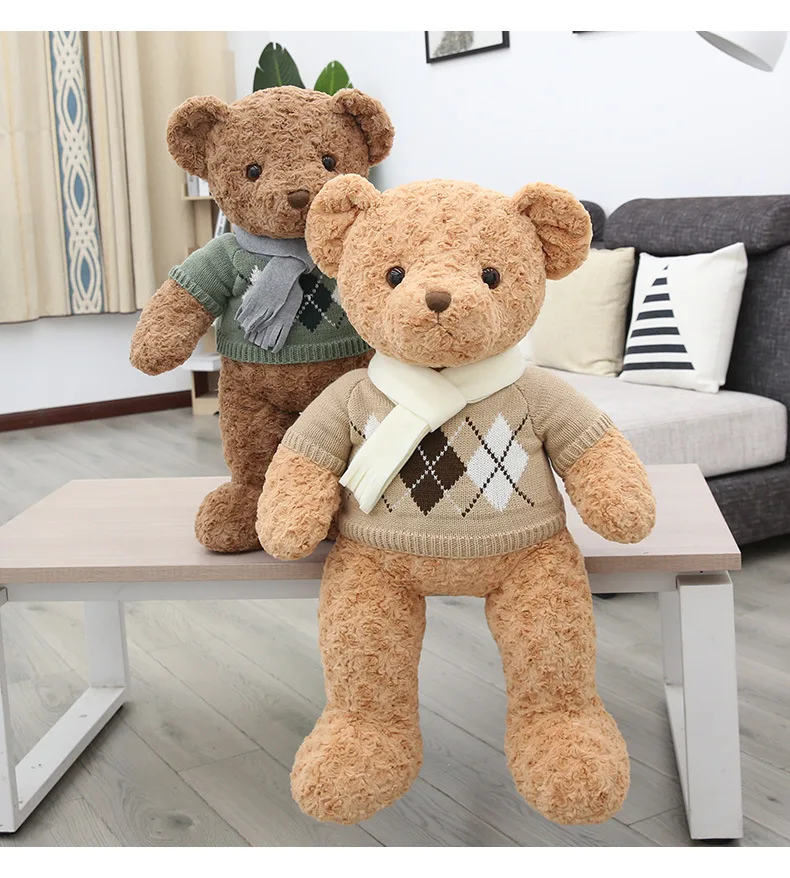 Free Sample / Origin Plush toy Manufacture Custom Teddy Bear with Different Colors T-shirt/hot selling plush bear toy