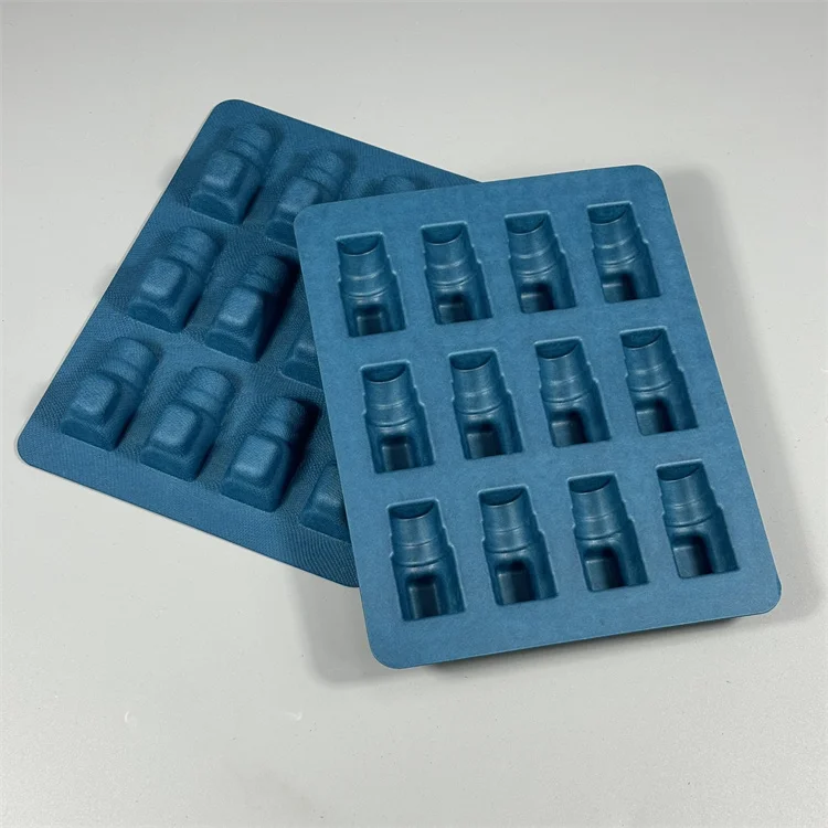 BonitoPak Biodegradable Recycled Paper Molded pulp Tray Cosmetics Packaging Molded Pulp Insert Box