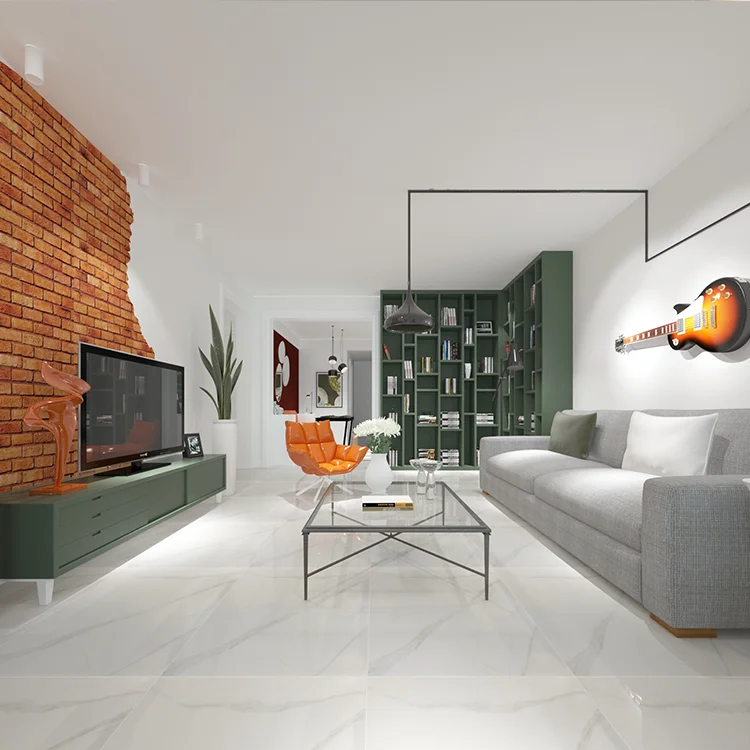 Low Price 600x1200 Big Size White Marble Design Porcelanto Bathroom Tile Interior Glazed Ceramic Porcelain Floor and Wall Tiles