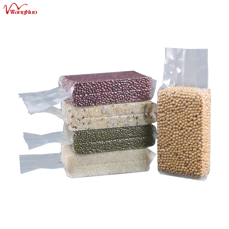Factory directly sell transparent vacuum bag for rice packaging small with zip plastic bags