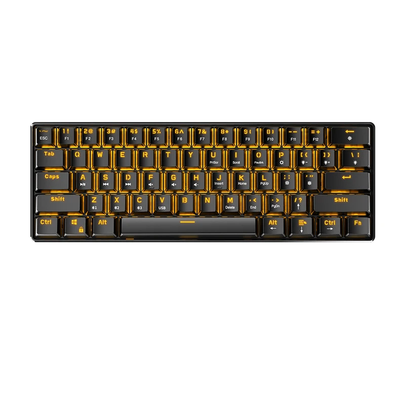 
61 keys High Quality standard Factory wholesale keyboard Single channel Luminous RGB Mechanical Gaming USB Keyboard 