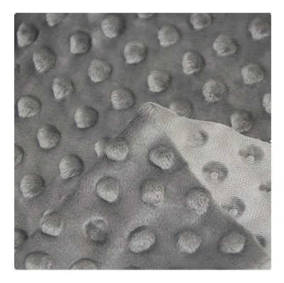 Free sample Chinese supplier Super Soft velvet spandex Polyester  Dimple Dot Minky Dot Fabric for Baby Toy Blanket Wholesale Tex