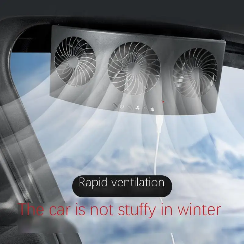 Car exhaust heat USB fan Odor removal heat dissipation ventilation air circulation cooling window exhaust fan