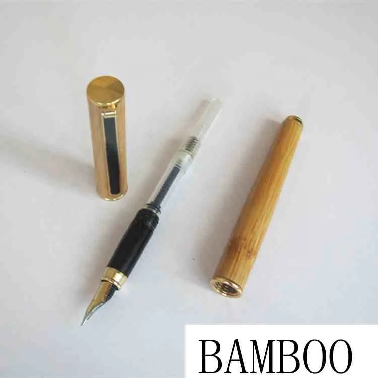 
Grade A Quality Luxury Laser Engraving Logo Promotional Gifts Natural Bamboo Wood Wooden Fountain Pen 