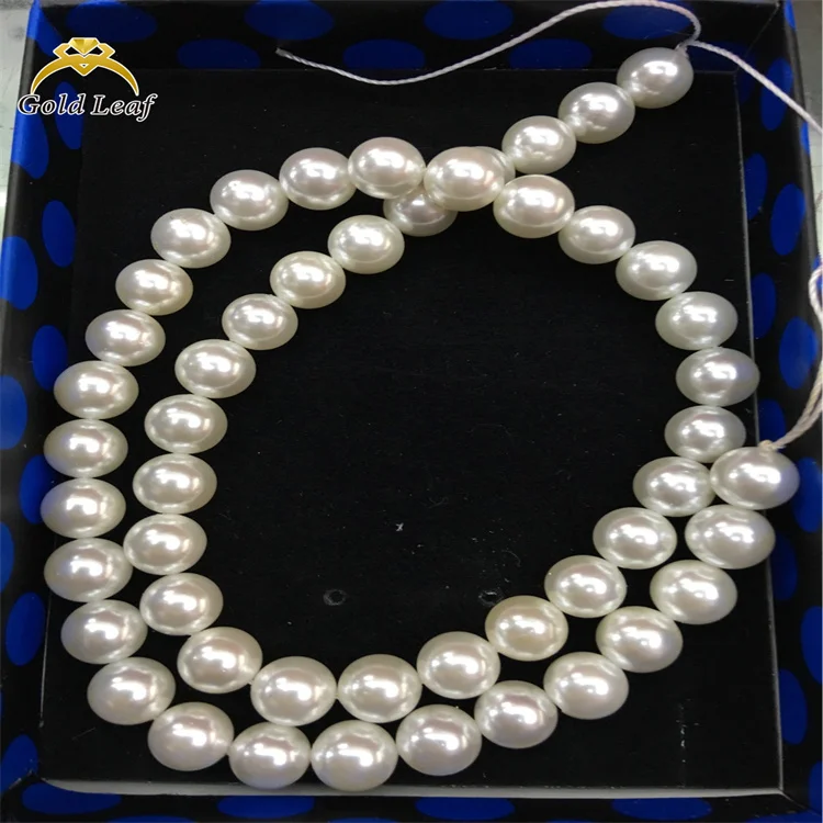 Goldleaf jewelry colored shell pearl necklace 6-8 mm natural shell pearl beads loose pearls for jewelry making wearing