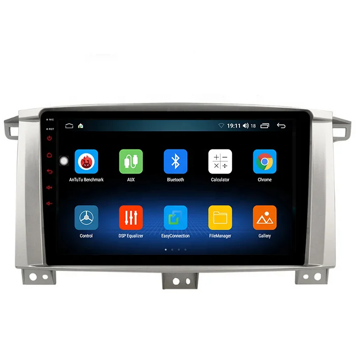 9inch 2Din Android 10 System Full Touch Screen Car radio For Toyota Land Cruiser LC 100 GXR 2002-2007 Car Player