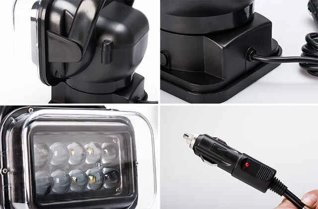 High intensive 7inch 50w remote control car roof searchlight watchtower searchlight