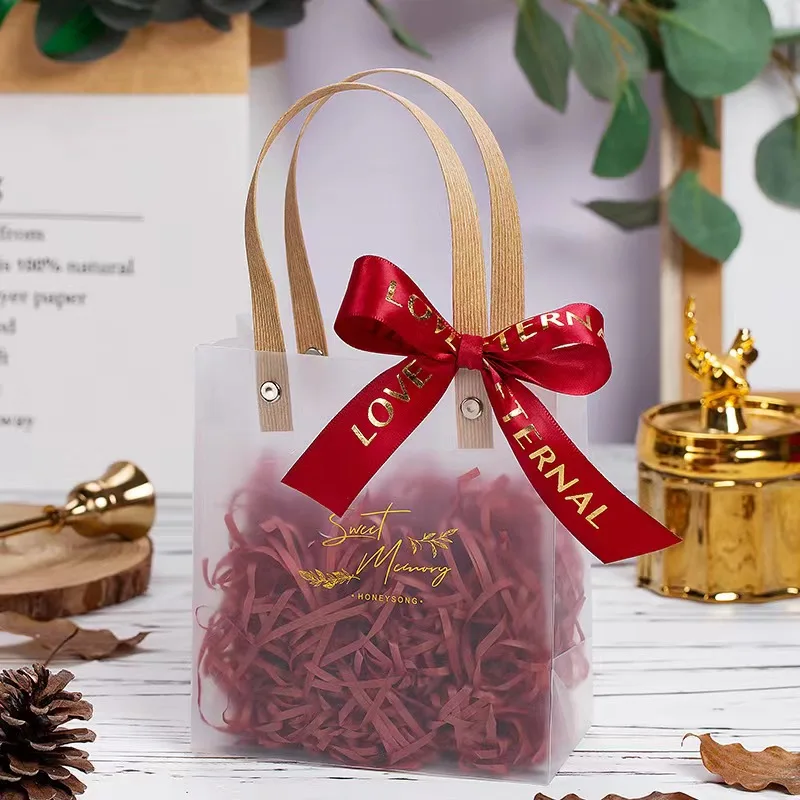 Wholesale Plastic Gift Bag Custom Logo Waterproof Plastic Bags For gift Party Wedding Birthday Bag