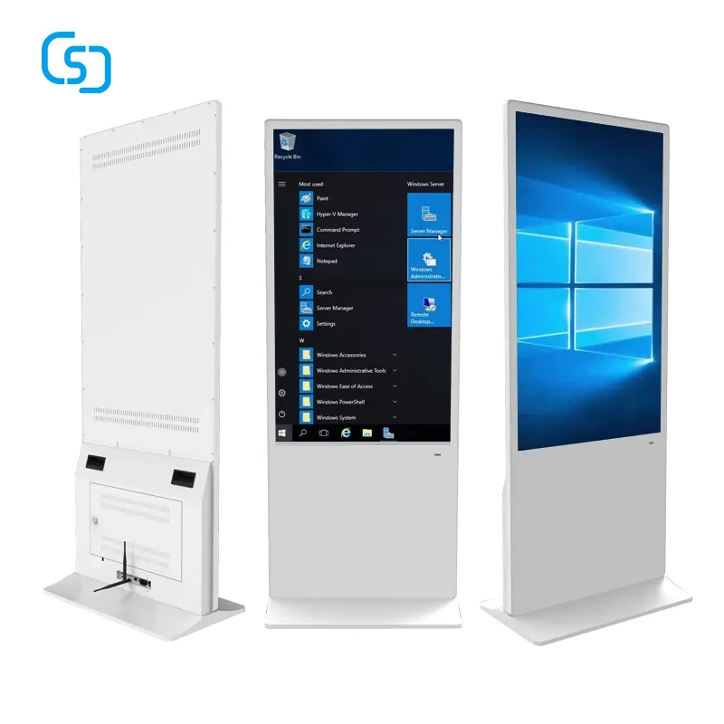 55/50/43 Inch Ultra Thin Multi Media LCD Digital Signage Totem Advertising Screens Kiosk Advertising 4+32G touch screen kiosk