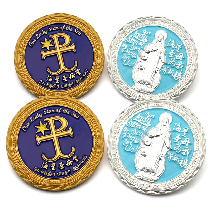 Custom Made 3d Ancient Bronze Maya Pyramid Religion Souvenir Coin