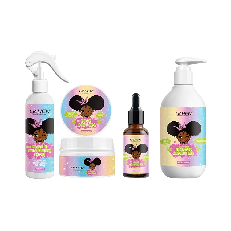 Custom logo argan oil hair care set natural kids hair care products for kids