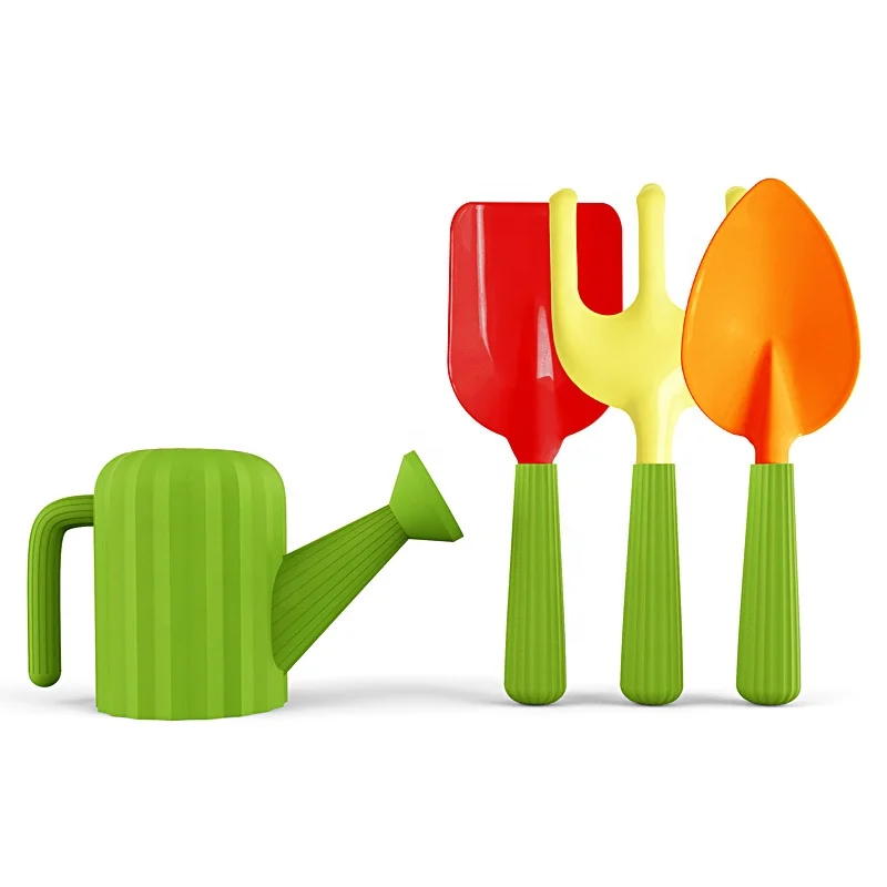 children garden tool set  4 piece set colorful garden tool in Stainless steel for kids