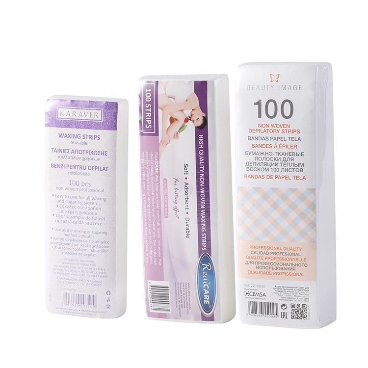 italian disposable non woven depilatory waxing paper strips body hair removal