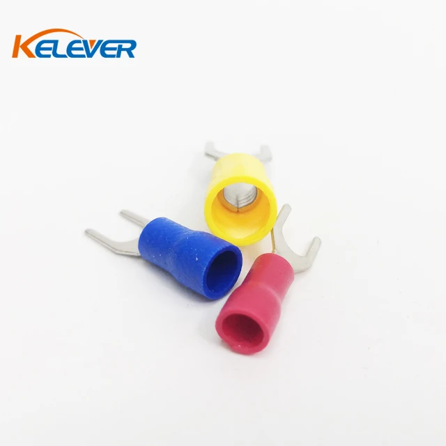 SV series copper fork insulation spade terminal u type cable lug