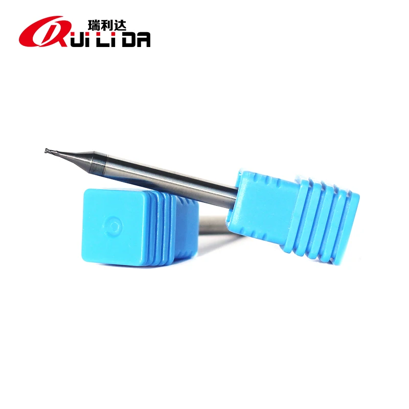 RLD HRC55 2 flute 0.2~0.9mm micro diameter solid carbide end mills milling cutter Nano black for steel